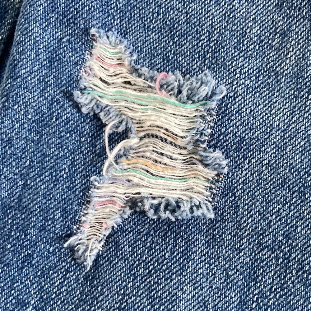 Anthropologie Blue Distressed Jeans